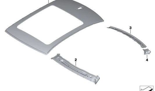 Cubierta superior del parabrisas OEM 41007487381 para BMW Serie 3 G20 {316d, 318d} (modelos desde 2020 a 2027). Pieza original BMW.