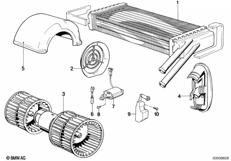 Ventilador para BMW E28 (OEM 64111386369). Original BMW.