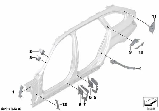 Molded part for BMW 3 Series F30, F31, F35, F80 (OEM 41217264070). Original BMW