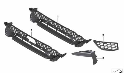 Rejilla central inferior para BMW X3 F97, X4 F98 (OEM 51118065190). Original BMW