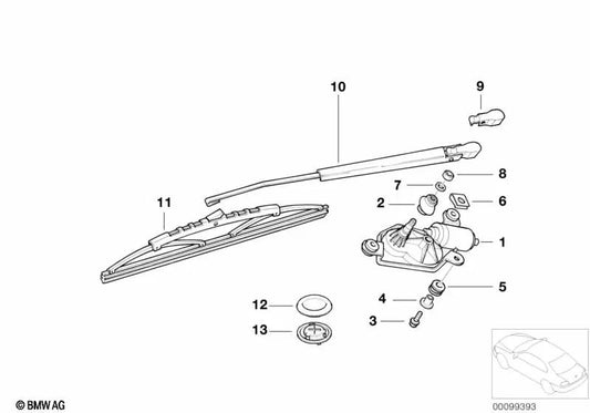 A été pour la série BMW 3 E46 (OEM 61627001601). BMW d'origine.