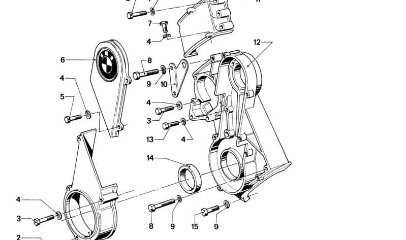 Protector antipolvo OEM 11141253310 para BMW 114 y Serie 5 E12 (modelos 2000tii, 2002tii, 2002 turbo, 520i). Compatible con motor M10. Original BMW.