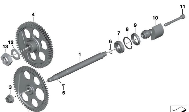 Chaveta de disco OEM 07119951430 para motos BMW R1200GS, R nineT, R1150GS... y más. Original BMW Motorrad.
