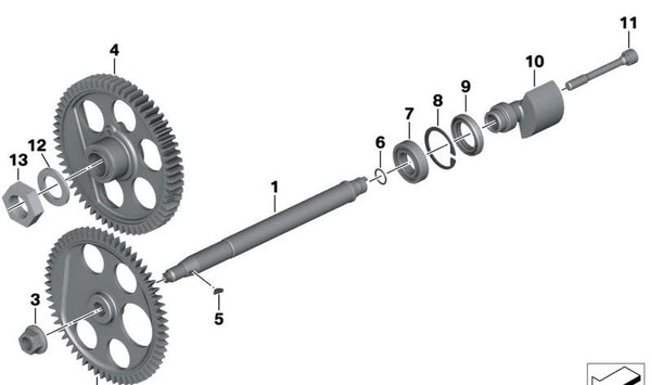 Tornillo ISA M8x70 OEM 11277686883 para BMW Motorrad R nineT, R nineT Pure, R nineT Scrambler y HP2 Megamoto. Original BMW Motorrad.