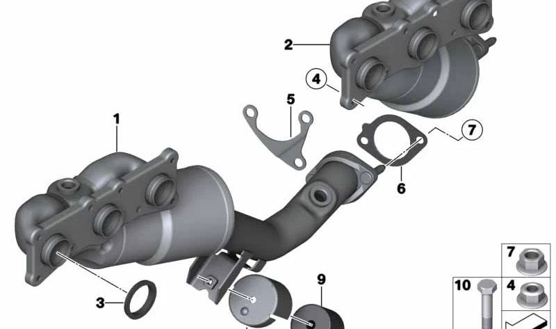 Vibrazioni OEM AMPPLER 18403412865 per BMW E90, E90N, E91, E91N, E92, E92N, E93, E93N, E83, F25. BMW originale.