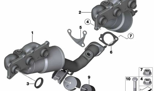 Vibrazioni OEM AMPPLER 18403412865 per BMW E90, E90N, E91, E91N, E92, E92N, E93, E93N, E83, F25. BMW originale.