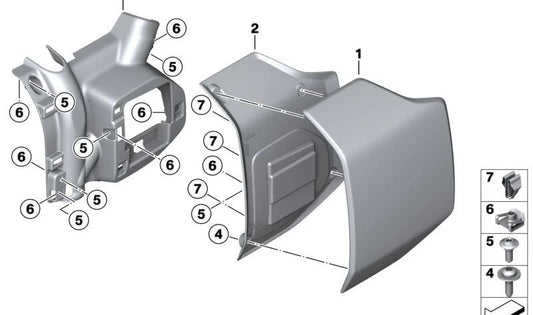 Casamento traseiro interno direito OEM 46639445298 para BMW Motorrad C 600 Sport (CE04) K07. BMW Motorrad original.