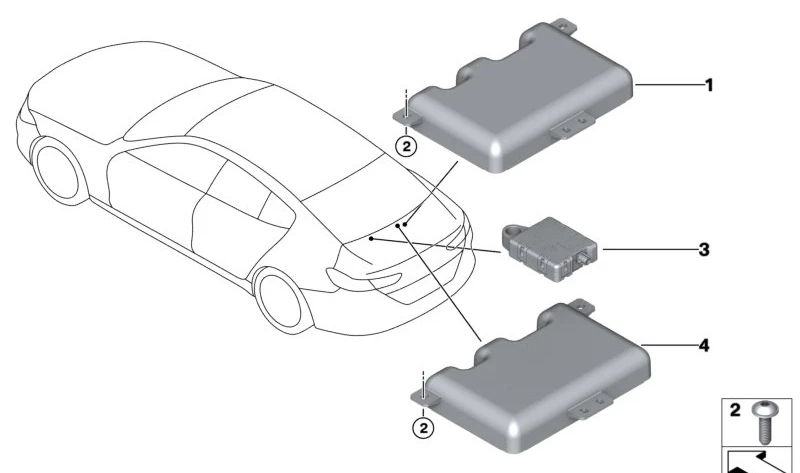 Multiband LTE-SDARS antenna OEM 65208794526 for BMW i8 I15, Z4 G29, 4' G23, 8' G14... and more. Genuine BMW.