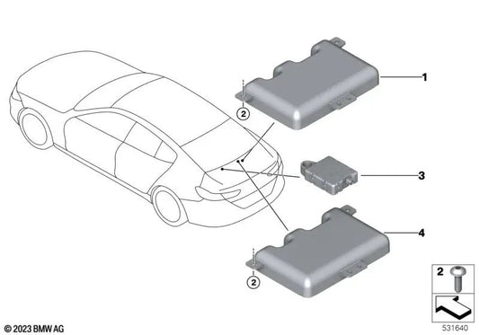 Multiband antenna for BMW G23, G83, F06N, F12N, F13N, F91, F92, F93, G14, G15, G16, I15, G29 (OEM 65208794526). Genuine BMW