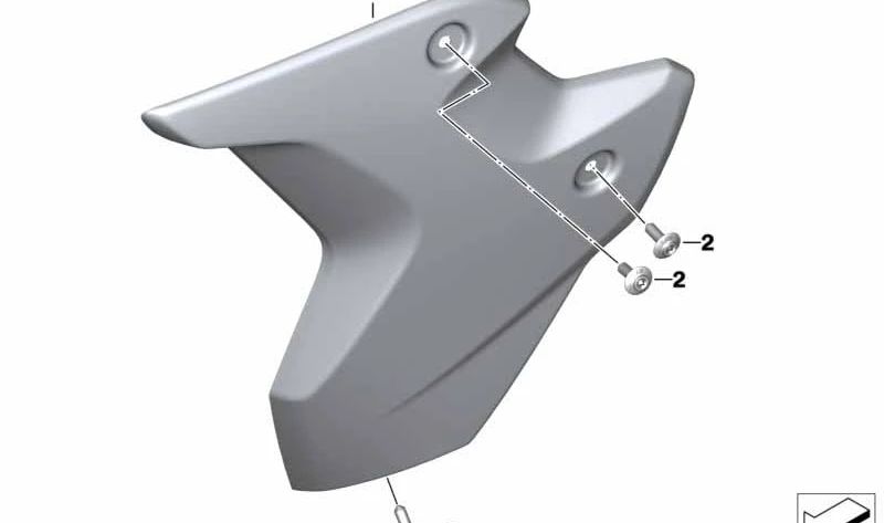 Embellecedor radiador "Style" derecho OEM 46638556654 para motos BMW R1200GS, R1250GS. Original BMW Motorrad.