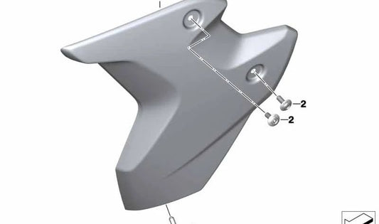 Embellecedor radiador "Style" derecho OEM 46638556654 para motos BMW R1200GS, R1250GS. Original BMW Motorrad.