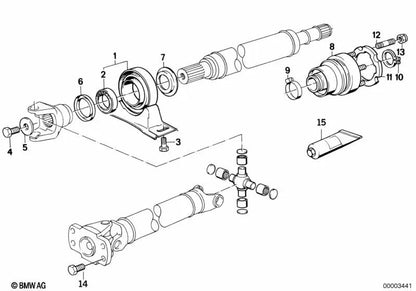 Tornillo de pasador OEM 26111226556 para BMW Serie 5 E34, Serie 7 E32. Original BMW.