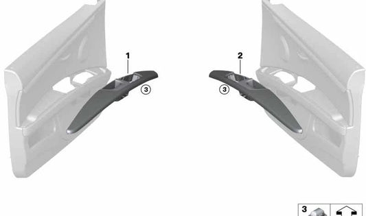 OEM 51419139631 Accoudoir avant gauche pour BMW E92, E93. BMW d'origine.