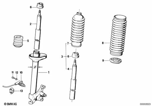 Insérer un tampon pour la série BMW 3 E30 (OEM 31321130067). BMW d'origine.
