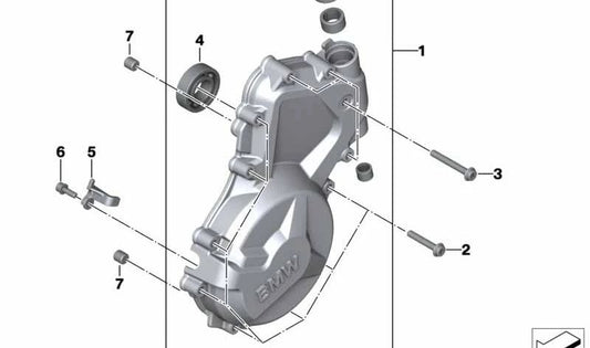 Tapa de generador OEM 11147726966 para BMW Motorrad S 1000 RR, S 1000 R, HP4 Race (SK42, SK46, SK47, SK60). Original BMW Motorrad.