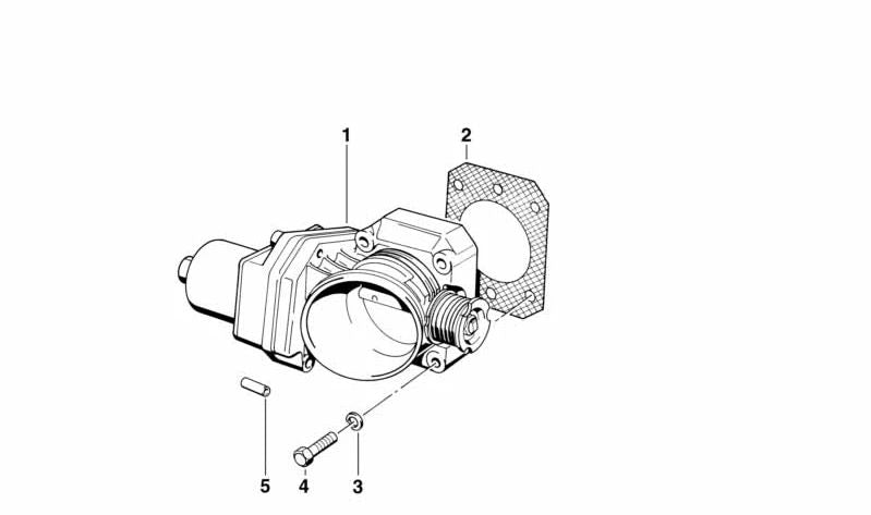 Hexagonal screw with washer OEM 13541741490 for BMW E31 and E38. Original BMW piece. Ideal for admission systems fixations such as butterfly body.