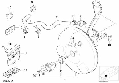 Gummihülle für BMW 3 E36 -Serie, E46, X3 E83 (OEM 12521436024). Original BMW.