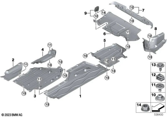 Rear diffuser for BMW 5 Series G60 (OEM 51759881669). Original BMW.