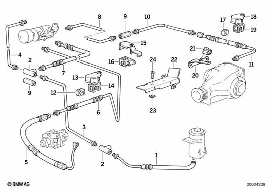 Vorlaufleitung for BMW 5 Series E34 (OEM 33191139231). Genuine BMW