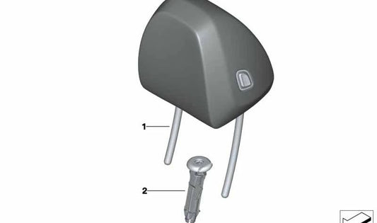 Guía soporte de reposacabezas OEM 52107447410 para BMW G30, G31, G32. Original BMW.