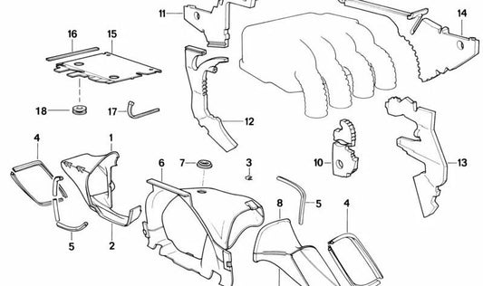 Right air guide OEM 46632309132 for bmw k1 motorcycles, K100rs (K589). Original BMW Motorrad.
