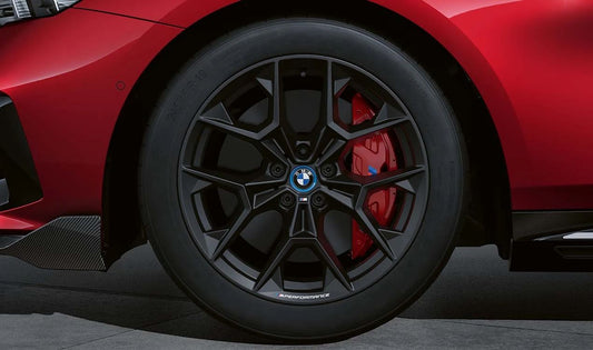 Llanta de aleación M diseño Y-Spoke 942 OEM 36115A324F5 para BMW G60 {520d, 520dX, 520i, 523d, 523dX}. Acabado negro mate 19" trasera. Original BMW.