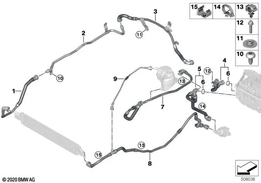Doppelclip für BMW Serie 2 G42, Serie 3 G20, G20N, G21, G21N, 4 G22, G23, G26, 5 G30N -Serie, G30N, G31, G31N, 6 G32N -Serie, 7 G11N -Serie, G12N, Serie 8 G14, G15 , G16 (OEM 07149354599). Original BMW
