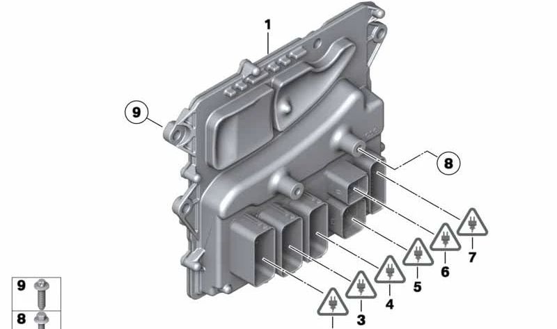 Carcasa para Conector para BMW Serie 1 E82, E88, Serie 3 E90N, E91N, E92N, E93N, Serie 5 F07, F10, F11, F18, Serie 6 F12, F13, X1 E84, X3 F25, X5 E70N, X6 E71 (OEM 12527577872). Original BMW