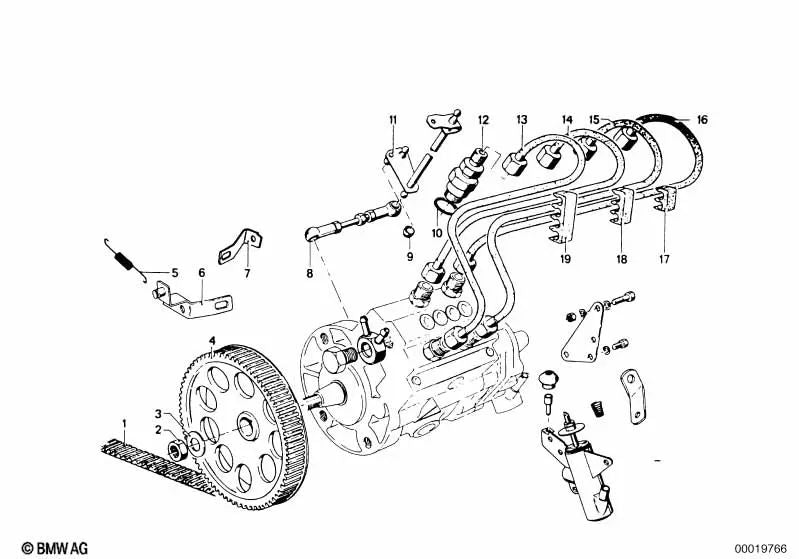 Cinghia di distribuzione BMW 5 E12 (OEM 13521259268). BMW originale.