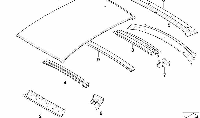 Rejilla paraviento superior OEM 41327131007 para BMW Serie 1 E81, E82, E87 y E87N. Recambio original BMW.
