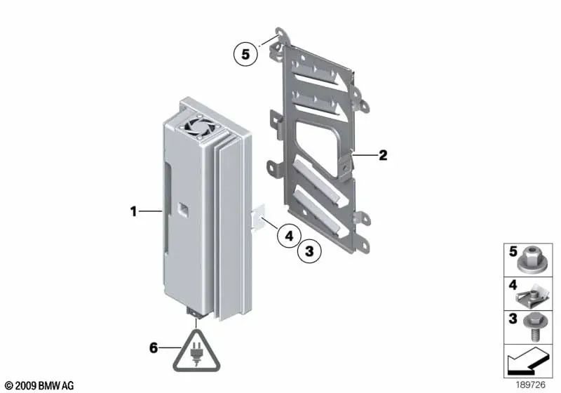 Top-Hifi System Amplifier for BMW X5 E70, E70N, X6 E71, Z4 E89 (OEM 65126835039). Genuine BMW.