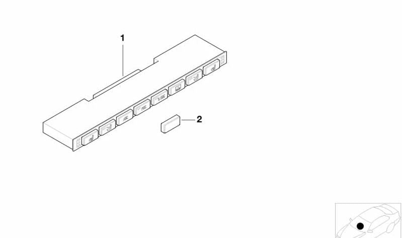Unidad de mando consola central OEM 61316927052 para BMW E39 y E38. Compatible con versiones 520d, 520i con cambio manual o automático. Original BMW.