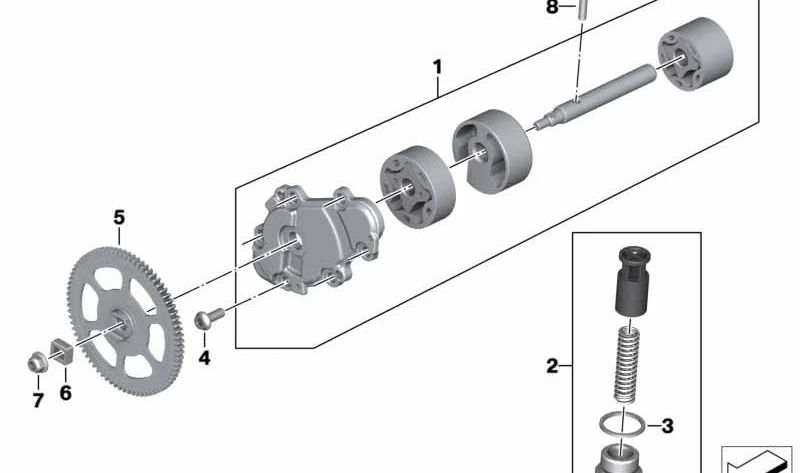 Bomba de aceite OEM 11418394434 para motos BMW R1250GS, R1250GS Adventure, R1250RT, R1250R, R1250RS. Original BMW Motorrad.