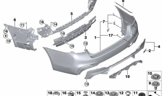 Supporto sensore PMA/PMA OEM 51128073862 per BMW F90, G30. BMW originale.