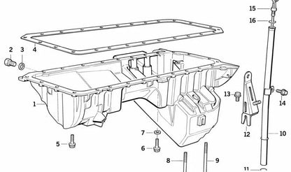 Varilla de medición de aceite OEM 11431720874 para BMW E36. Original BMW.