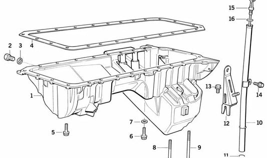 Cárter de aceite OEM 11131317285 para BMW E36 M3 (BF91, BF92, BF98, BF99, BJ91, BJ92, CB91, CB92). Compatible con motores S50. Original BMW.