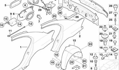 Actuador de la tapa de llenado para BMW E65, E66 (OEM 67116987638). Original BMW
