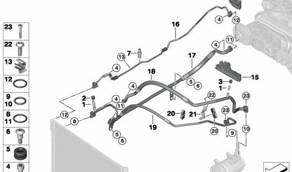 Thermoplastische Schraube OEM 13627527810 für BMW E90, E91, E92, E60, E61, F10, F11, E63, E64, E65, E66, E83. Original BMW.