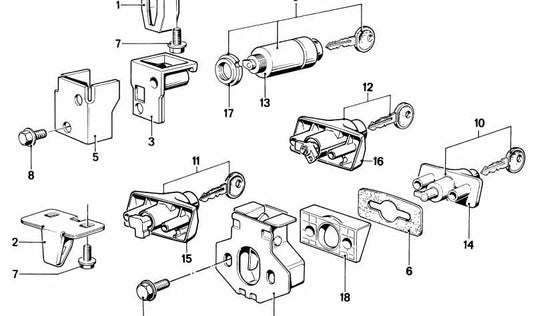 Chiusura superiore per la serie BMW 5 E12 (OEM 51241862340). BMW originale.