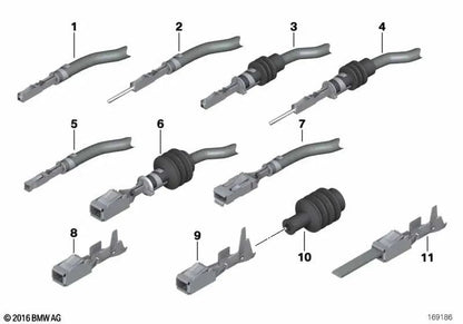 ELO-Power Hub Contact 2.8x0.63 for BMW E81, E82, E87, E87N, E88, F20, F21, F52, E36, E46, E90, E91, E92, E93, F30, F31, F34, F35, F32N , E39, E60, E61, E63, E64, E38, E65, E66, I01, I12, I15, I20, E84, E83, F25, E53, E70, E71, E72, E85, E89, E52 (OEM