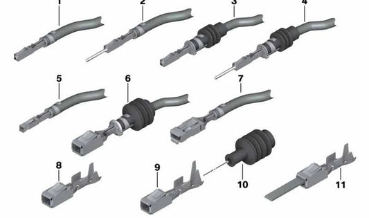 Terminal ELO-Power 5,2x0,63 mm OEM 61138364842 para MINI R50, R56, F56, Countryman... y más. Original MINI.