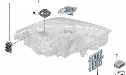OEM Módulo LED direito 63119448116 para BMW F40, F44. BMW original.