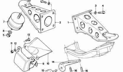 Amortiguador de goma para BMW Serie 3 E30, Serie 7 E32 (OEM 11811132527). Original BMW