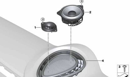 Panel protector de ventilación indirecta OEM 51459332792 para MINI Countryman F60, Countryman F60 LCI Cooper... y más. Original MINI.