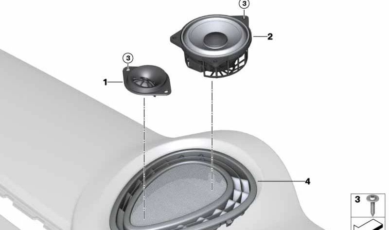 Panel protector de ventilación indirecta salpicadero OEM 51459332791 para MINI Countryman F60, F60 LCI Cooper... y más. Original MINI