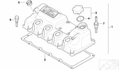 Tapa de llenado de aceite OEM 11121486686 para MINI R50, R52, R53. Original MINI.