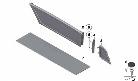 Soporte exterior izquierdo OEM 54347200805 para deflectores de viento en BMW Z4 E89 (01/2008 - 08/2016). Original BMW.