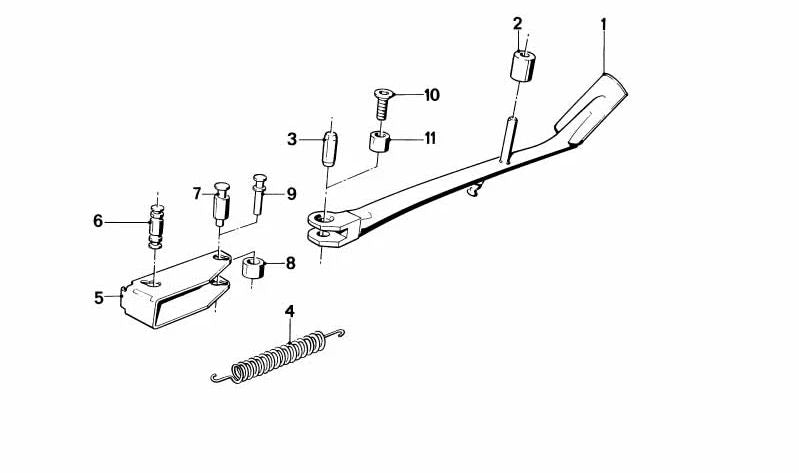 Silentblock OEM 46531239070 para BMW R80, R100. Original BMW Motorrad.