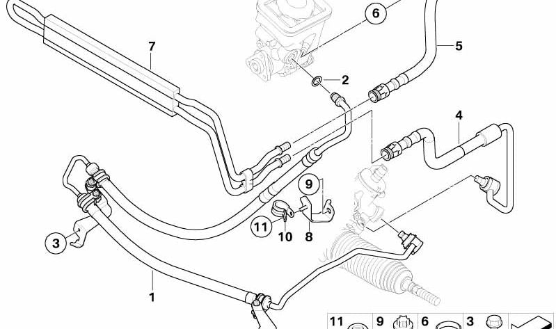 Manguito de expansión OEM 32413428387 para BMW E83. Original BMW.