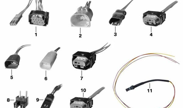 Conector de reparación 2 pines OEM 83300444440 para BMW Motorrad C1, K75, K1, R2, R3, R12, R nineT, HP2, HP4, Series 3/20, 600, 700, 1600, 2000, 2002. Original BMW Motorrad.